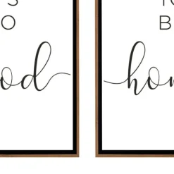 Kirkland's Home Good To Be Home Brown Framed Art Prints, Set Of 2- Wall Quotes & Signs