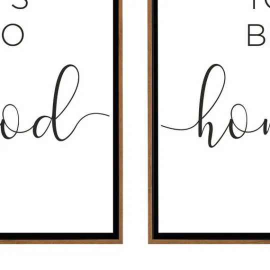 Kirkland's Home Good To Be Home Brown Framed Art Prints, Set Of 2- Wall Quotes & Signs