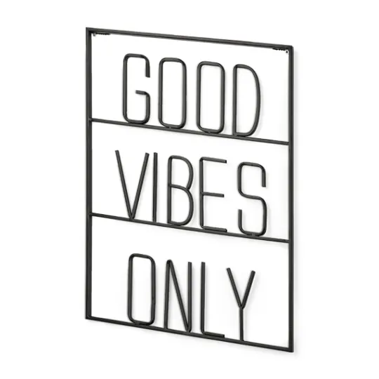 Kirkland's Home Good Vibes Only Metal Wall Plaque- Wall Quotes & Signs