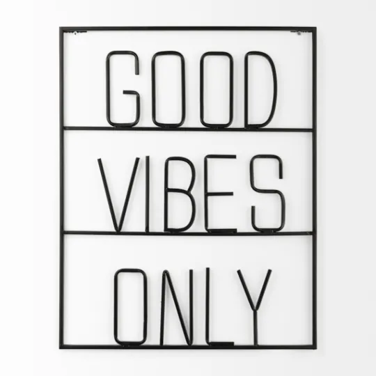 Kirkland's Home Good Vibes Only Metal Wall Plaque- Wall Quotes & Signs