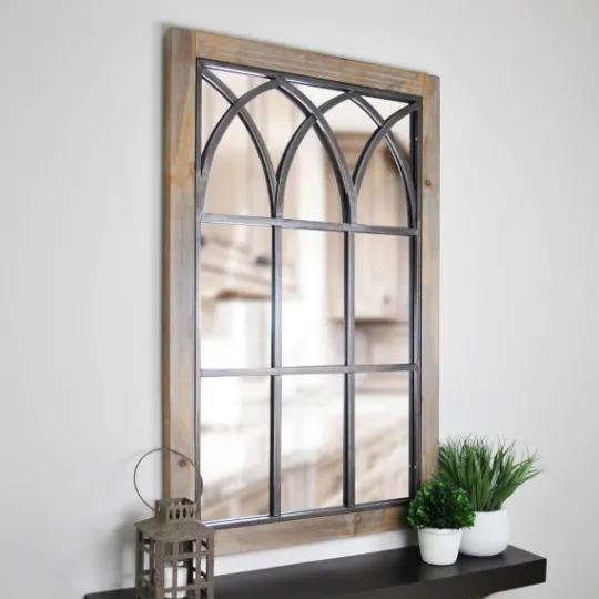Kirkland's Home Grandview Arched Windowpane Mirror, 24X37.5 In.- Decorative Mirrors
