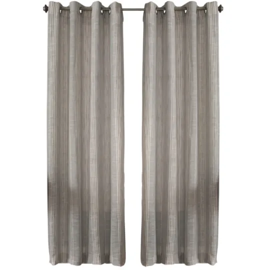 Kirkland's Home Graphite Stripe Single Curtain Panel, 84 In.- Curtains & Drapes