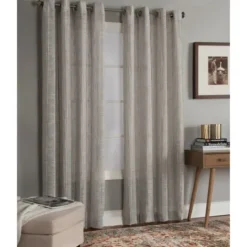 Kirkland's Home Graphite Stripe Single Curtain Panel, 84 In.- Curtains & Drapes