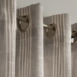 Kirkland's Home Graphite Stripe Single Curtain Panel, 84 In.- Curtains & Drapes
