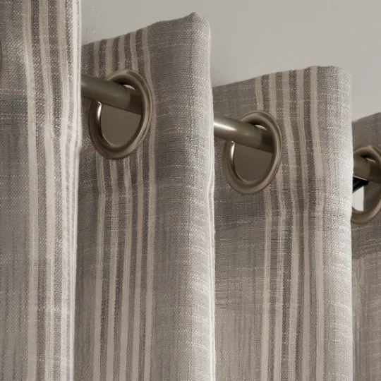 Kirkland's Home Graphite Stripe Single Curtain Panel, 84 In.- Curtains & Drapes