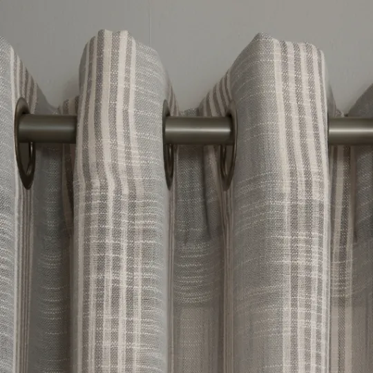 Kirkland's Home Graphite Stripe Single Curtain Panel, 84 In.- Curtains & Drapes