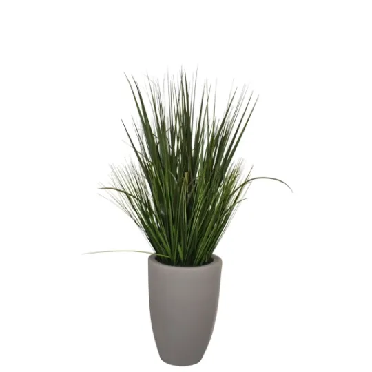 Kirkland's Home Grass Arrangement In Gray Cement Pot- Arrangements & Greenery