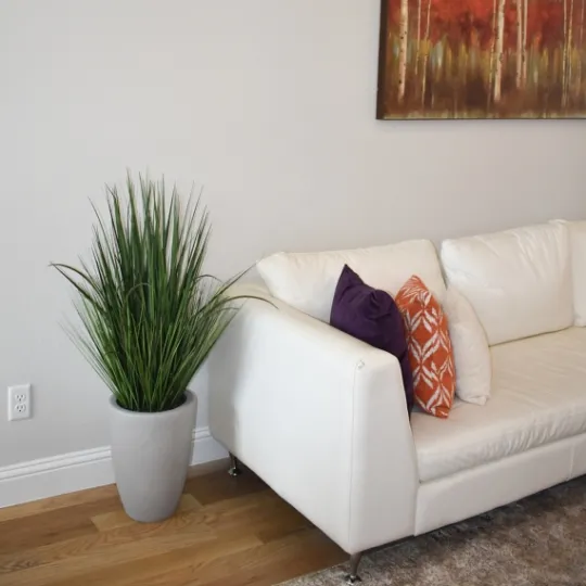 Kirkland's Home Grass Arrangement In Gray Cement Pot- Arrangements & Greenery