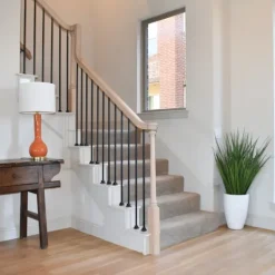 Kirkland's Home Grass Arrangement In White Cement Pot- Arrangements & Greenery