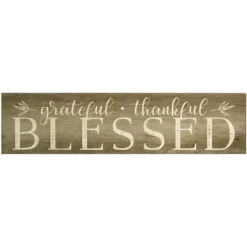 Kirkland's Home Grateful, Thankful, Blessed Wooden Wall Plaque- Wall Quotes & Signs