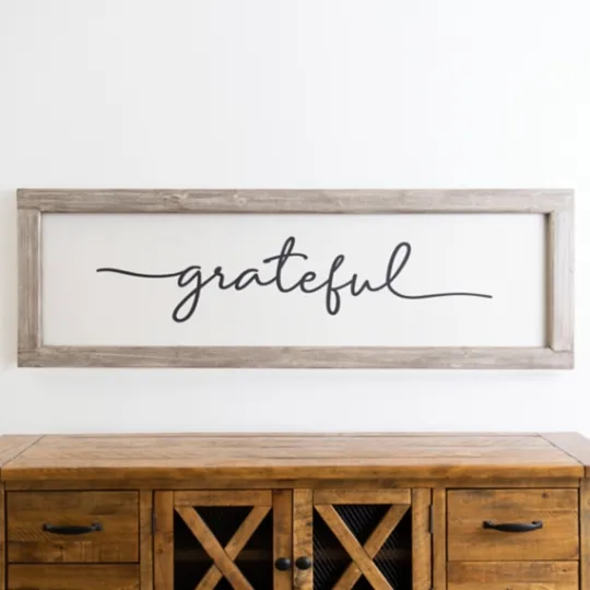 Kirkland's Home Grateful Wooden Wall Plaque- Wall Quotes & Signs