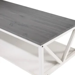 Kirkland's Home Gray And Barnwood Coffee Table- Coffee Tables
