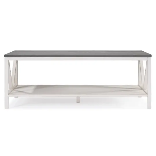 Kirkland's Home Gray And Barnwood Coffee Table- Coffee Tables
