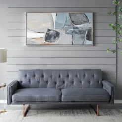 Kirkland's Home Gray And Brown Abstract Stones Framed Wall Art- Framed Art