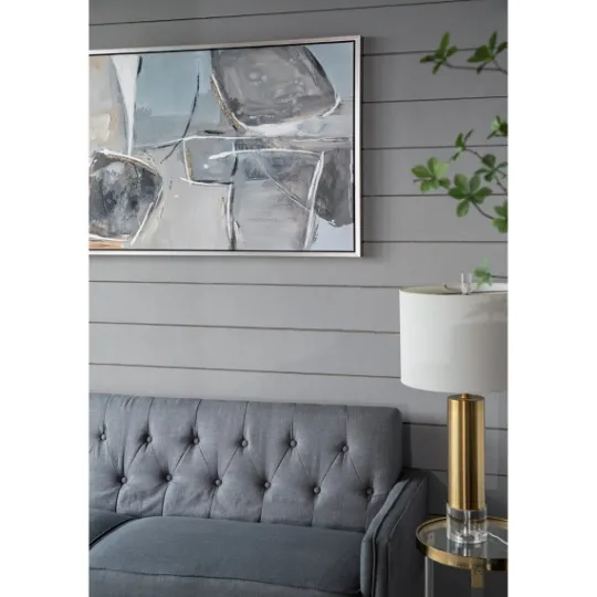 Kirkland's Home Gray And Brown Abstract Stones Framed Wall Art- Framed Art