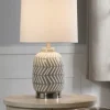 Kirkland's Home Gray And Etched Table Lamp- Table Lamps