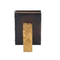 Kirkland's Home Gray And Gold Marble Geode Bookends, Set Of 2- Decorative Accents