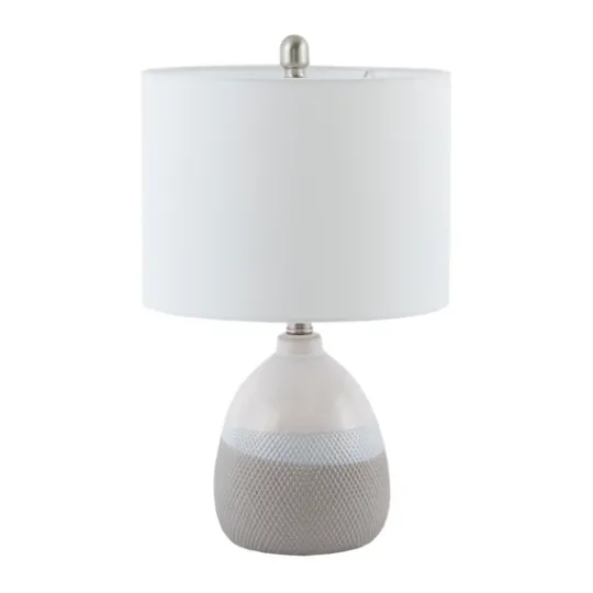 Kirkland's Home Gray And Gradient Ceramic Table Lamp- Table Lamps