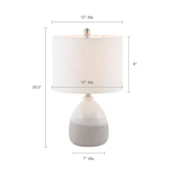 Kirkland's Home Gray And Gradient Ceramic Table Lamp- Table Lamps