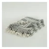 Kirkland's Home Gray And Ivory Striped Cotton Throw- Blankets & Throws