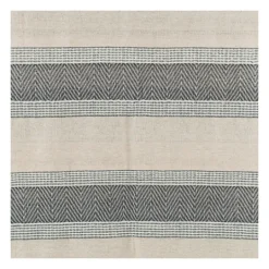 Kirkland's Home Gray And Natural Colorblock Chevron Throw- Blankets & Throws