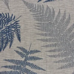 Kirkland's Home Gray And Navy Falling Ferns Outdoor Area Rug, 5X7- Outdoor Rugs