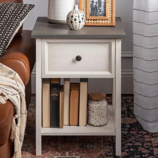 Kirkland's Home Gray And Wash Reclaimed Wood Accent Table- Accent & End Tables