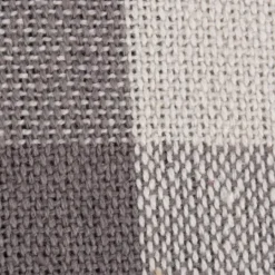 Kirkland's Home Gray And White Buffalo Check Woven Fringe Throw- Blankets & Throws