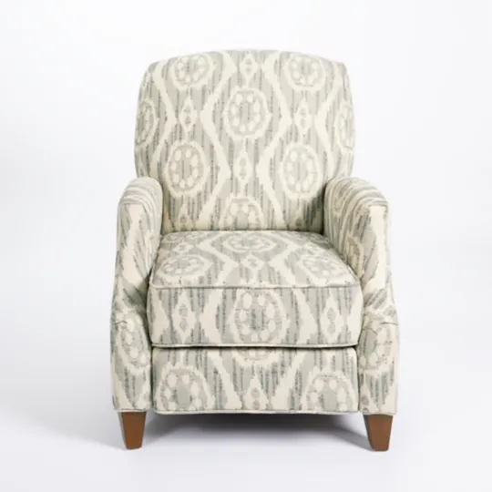 Kirkland's Home Gray And White Damask Upholstered Recliner- Accent Chairs