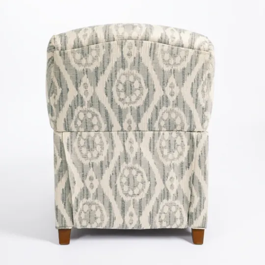Kirkland's Home Gray And White Damask Upholstered Recliner- Accent Chairs