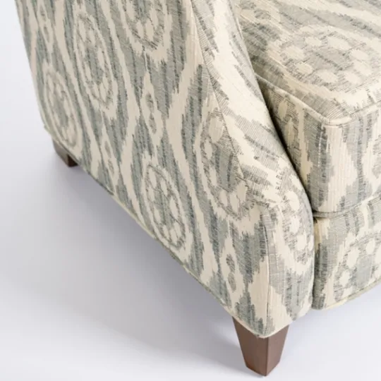 Kirkland's Home Gray And White Damask Upholstered Recliner- Accent Chairs