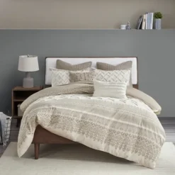 Kirkland's Home Gray And White 3-Pc. California King Duvet Set- Duvets