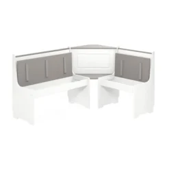 Kirkland's Home Gray And White 3-Pc. Dining Nook Set- Dining Sets