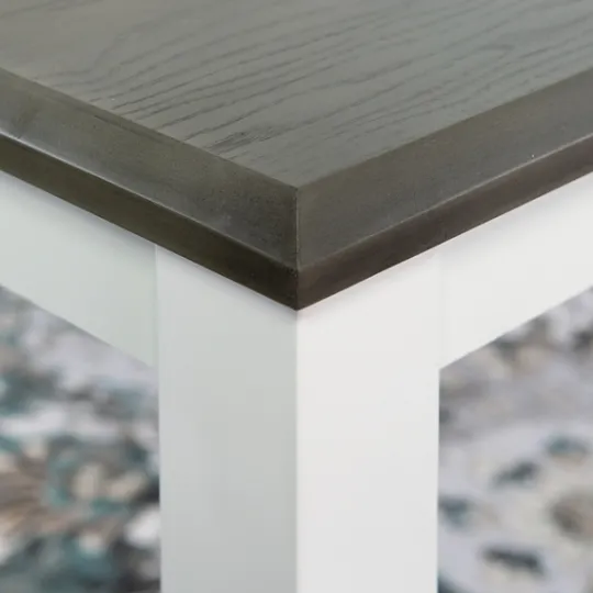 Kirkland's Home Gray And White Two-Toned Wood Dining Table- Dining Tables