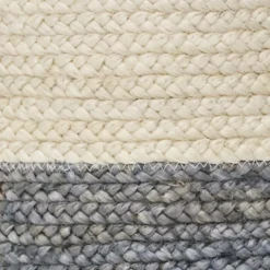 Kirkland's Home Gray And White Woven Basket With Tassel, 17 In.- Baskets & Boxes