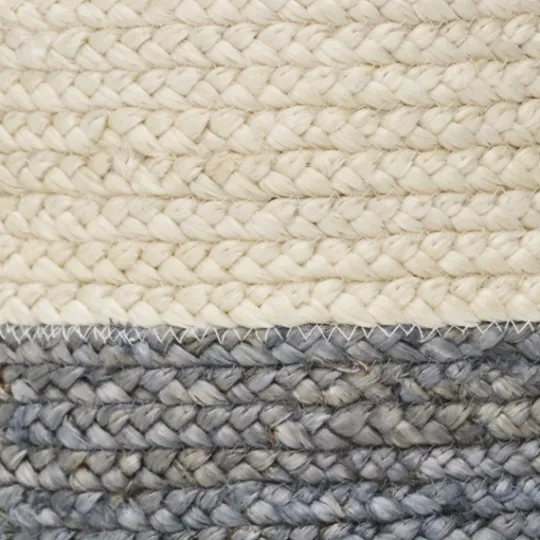 Kirkland's Home Gray And White Woven Basket With Tassel, 17 In.- Baskets & Boxes