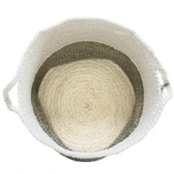 Kirkland's Home Gray And White Woven Basket With Tassel, 19 In.- Baskets & Boxes