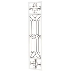 Kirkland's Home Gray Angelic Scrollwork Panel Wall Plaque- Wall Plaques