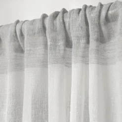 Kirkland's Home Gray Becky Curtain Panel Set, 108 In.- Curtains & Drapes