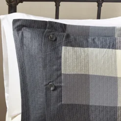 Kirkland's Home Gray Buffalo Check King 7-Pc. Comforter Set- Comforters
