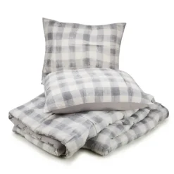 Kirkland's Home Gray Buffalo Check 5-Pc. King Comforter Set- Comforters