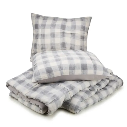 Kirkland's Home Gray Buffalo Check 5-Pc. Queen Comforter Set- Comforters