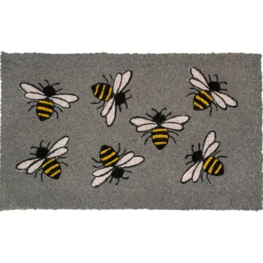 Kirkland's Home Gray Bumblebee Doormat- Doormats
