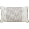 Kirkland's Home Gray Chevron Long Stitch Lumbar Throw Pillow- Pillows