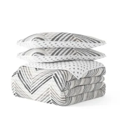 Kirkland's Home Gray Chevron Reversible 2-Pc. Twin Quilt Set- Quilts