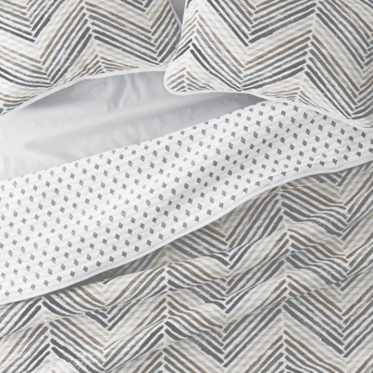 Kirkland's Home Gray Chevron Reversible 2-Pc. Twin Quilt Set- Quilts