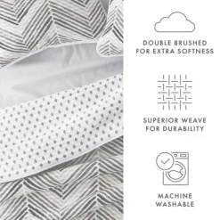 Kirkland's Home Gray Chevron Reversible 2-Pc. Twin Quilt Set- Quilts