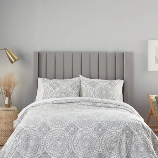 Kirkland's Home Gray Cloud Floral King 3-Pc. Comforter Set- Comforters