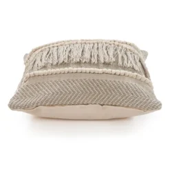 Kirkland's Home Gray Comfort Fringe Pillow- Pillows