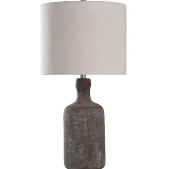 Kirkland's Home Gray Concrete Jug Table Lamp- Table Lamps